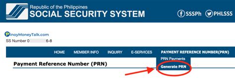 sss prn generator|sss payment reference number.